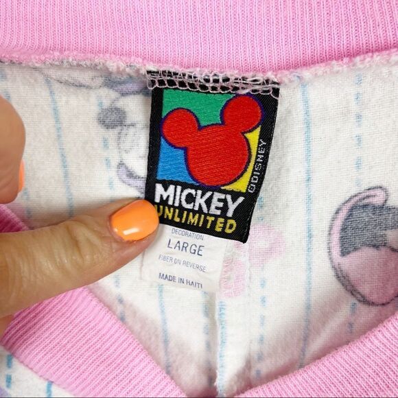 Vintage Disney Pjs One Piece Flannel Button Down Large - Picture 9 of 13